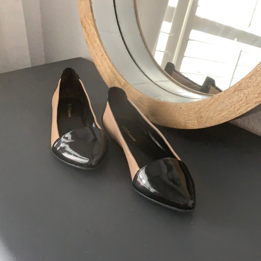 Selling my BCBG brand classic cream and black flats. New never worn.